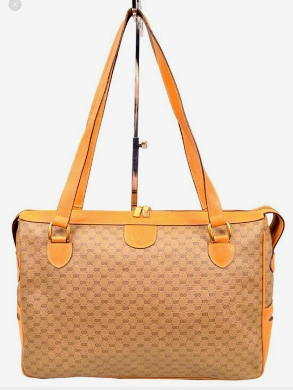 AUTHENTIC Vintage Gucci Large Beige Bag Beautiful!